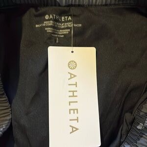 Athleta Mesh Racer Run Shorts 4 Inch Inseam Black Camo Small. Bought wrong size